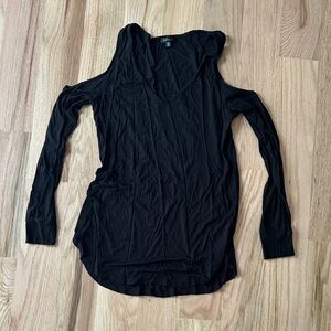 Dynamite Black Cold Shoulder Blouse